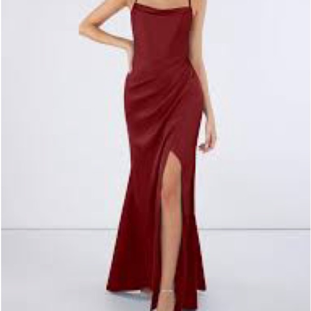 Azazie Marzia Stretch Satin Terracotta